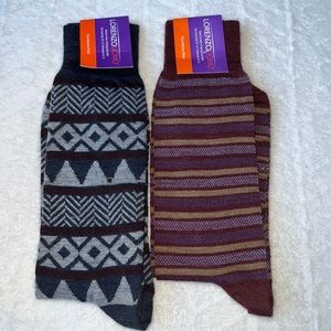 (2) Lorenzo Uomo Fine Merino Wool Socks
